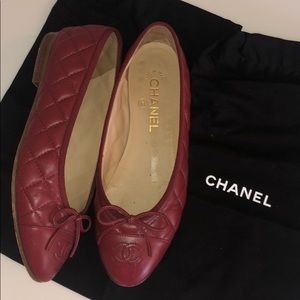 Chanel quilted ballet flats